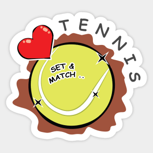 I Love Tennis Sticker